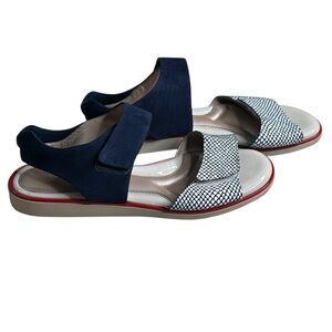 BEAUTIFEEL Romi Blue White & Red Sandals. Size 41